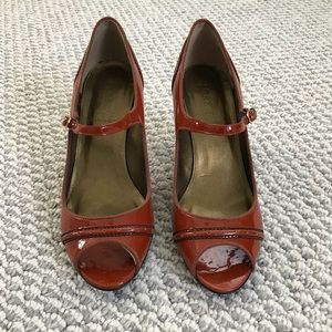 J.Crew Patent Spectator Peep-toe Heels